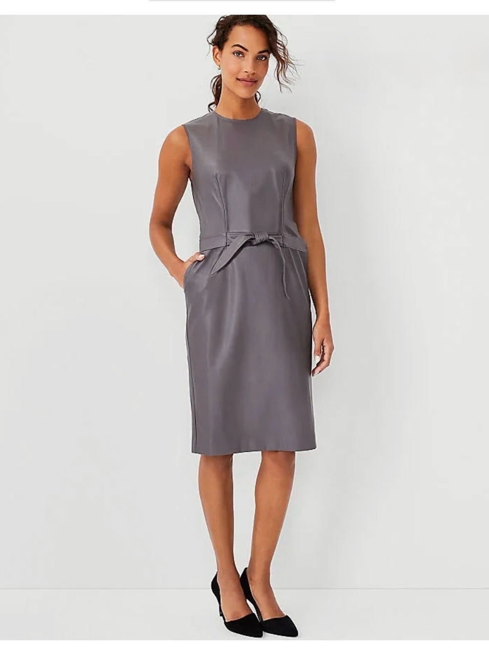 NWT - Ann Taylor Faux Pas Sleeveless gray